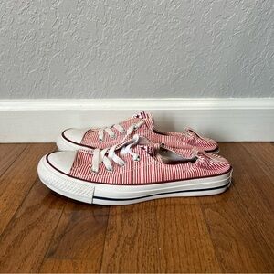 Converse Shoreline Sneakers Slip On Shoes Women’s Size 8 Striped Red White